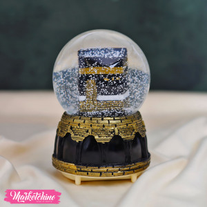 Ceramic Snow Ball-Kaaba-Black&Gold