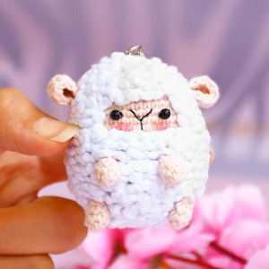 Crochet Keychain For Eid - Sheep 