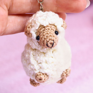 Crochet Keychain For Eid - Sheep 1