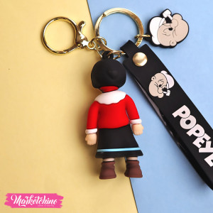 Silicone Keychain-Olive Oyl