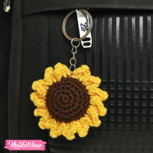 Crochet Keychain-Sun Flower
