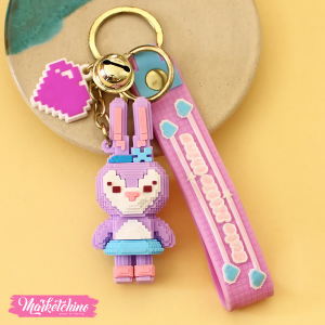 Silicone Keychain-Purple Rabbit