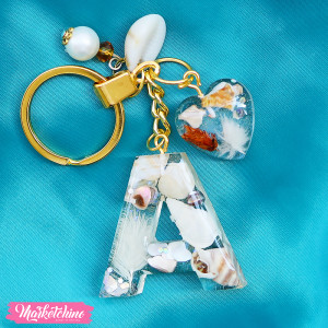Resin Keychain-Letter  A