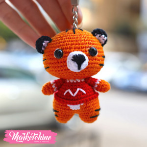 Crochet Keychain-Orange Bear