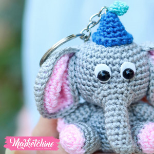 Crochet-Keychain-Elephant