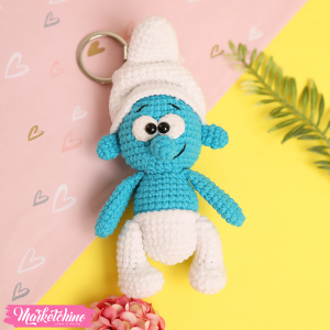 Crochet Keychain-Smurf
