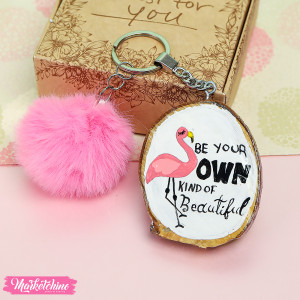 Painted Wooden Keychain - Be Own Kind 