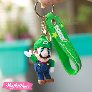 Silicone Keychain-Green Mario
