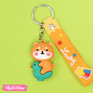 Silicone Keychain-Orange Bear