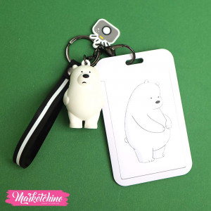 Silicone Keychain&Card Cover- We Bare Bears-Ice Bear