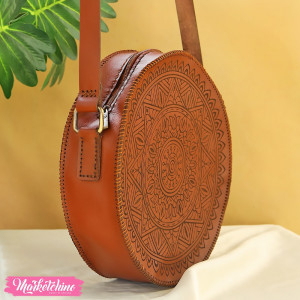 Leather Cross Bag-Mandala
