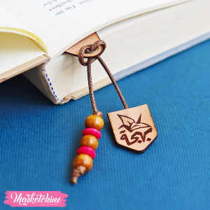 Natural Leather Bookmark - Books