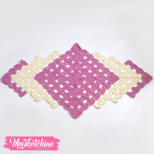 Crochet Table Mat-Purple