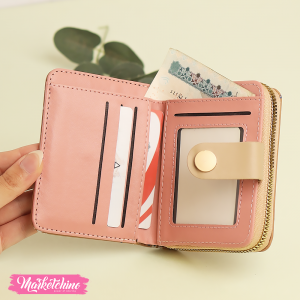 Leather Wallet-Beige Flower