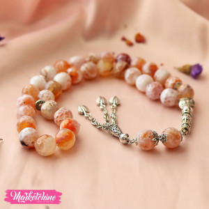 Misbaha Natural Agate Stone-Light Beige (12 mm)