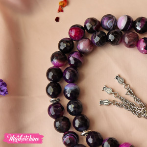 Misbaha Natural Agate Stone-Purple (12 mm)