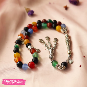 Misbaha Natural Agate Stone-Colorful 4 (8 mm )