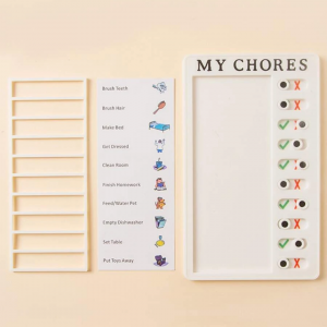 1pc White Color Wall Mounted Checklist Board
