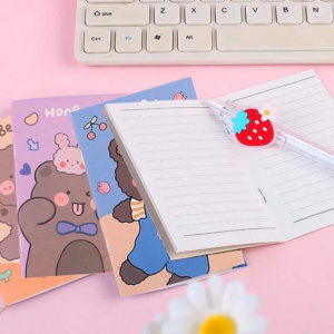 4pcs Cartoon Bear Print Notebook