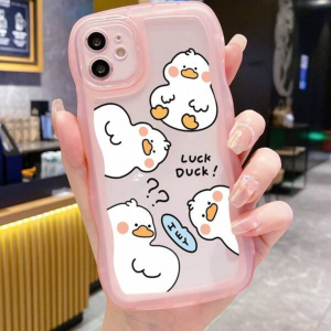 Cartoon Duck Clear Cover iphone 14