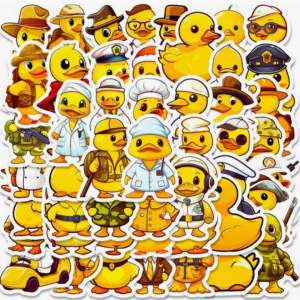 50pcs Duck Stickers For Water Bottles