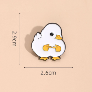 Cute Zinc Alloy Duck Design Brooch 