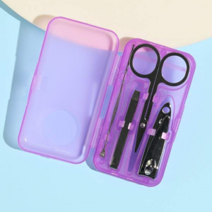 Set of 4pcs Black Portable Nail Clipper Set