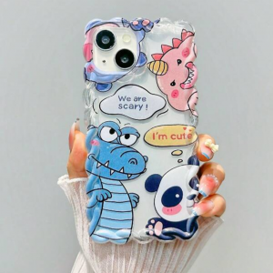 Cartoon Animal Clear Pattern  Anti-fall Phone Cover Iphone 13 Pro Max
