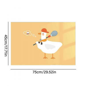 Yellow Cartoon Duck Print Sticker