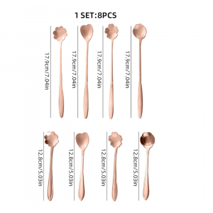 4pcs Flower Design Spoon