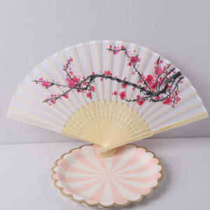 Plum Blossom Design Classical Chinese Folding Fan