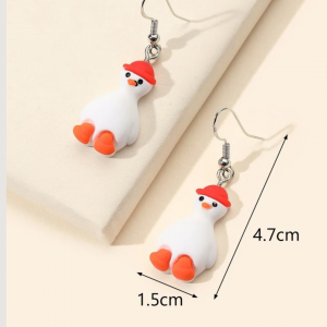 Cartoon Duck Drop Earring