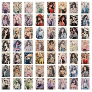 60pcs Hong Kong Style Artistic Retro Stickers