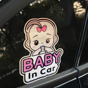  Letter Baby Graphic Reflective Car Sticker