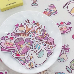 44pcs Cartoon Graphic DIY Sticker
