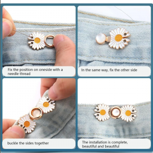 2pcs Jeans Waistband Retractable Buckle