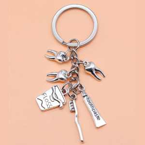 Tooth & Toothbrush For Dentist Keychain 
