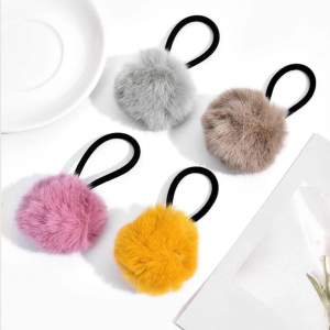 4pcs Pompom Decor Hair Band