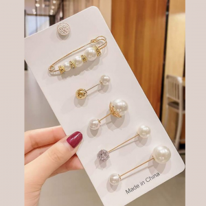 6pcs  Big Faux Pearl Brooch Fashion 