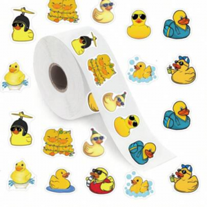 500pcs Cute Cartoon Duck Stickers (2.5 cm)