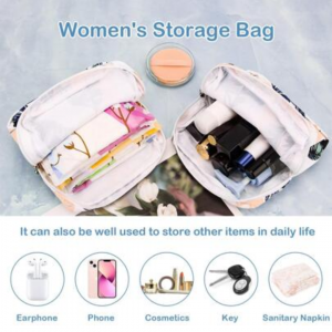 Leaf Pattern Sanitary Mini Bag Multi Uses