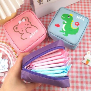 1pc Random Pattern Sanitary Napkin Storage Bag