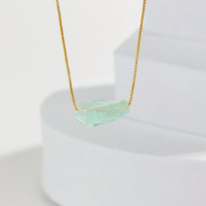1pc  Random Irregular Fashionable Natural Crystal Stone Pendant Necklace, Unisex Festival Jewelry Gift