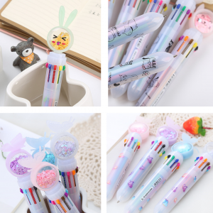1 Pc 10 in 1 Carton-Animal Decor Random Ballpoint Pen