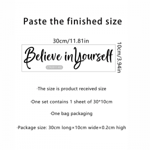 1 pc PVC Wall Sticker Simple Slogan Graphic 