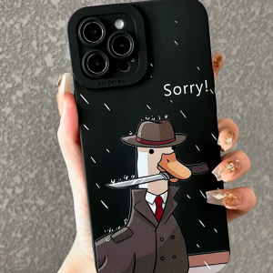 Cartoon Duck Pattern Cover Iphone 13 Pro