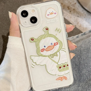 Cartoon Duck Pattern Clear Cover Iphone 12 Pro Max