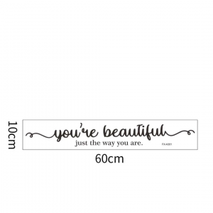1pc Slogan Graphic Wall Sticker