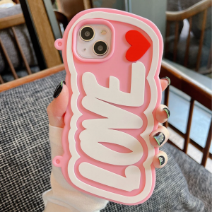 Letter Graphic Silicone cover iPhone 13 Pro 