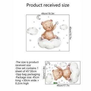  PVC  Bear Pattern Wall Sticker